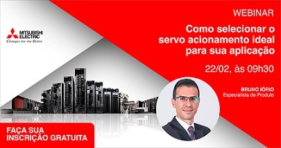 Imagem da notícia "Mitsubishi Electric faz webinar sobre servoacionamento"