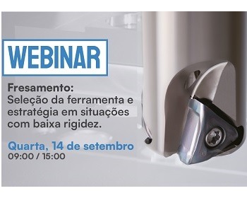 Imagem da notícia "Kyocera promove webinar sobre fresamento"
