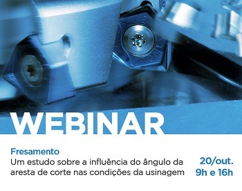 Imagem da notícia "Webinar Kyocera: influência do ângulo da aresta na usinagem"