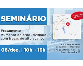 Imagem da notícia "Kyocera promove seminário presencial sobre fresamento"