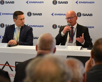 Imagem da notícia "Embraer e Saab assinam memorando para geração de novos negócios"