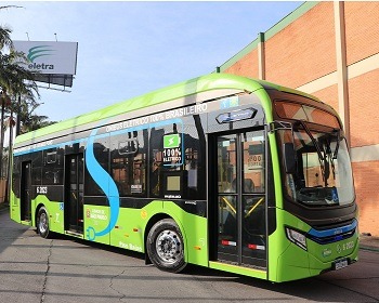 Imagem da notícia "Ônibus elétrico, 100% fabricado no Brasil, estreia em Manaus"