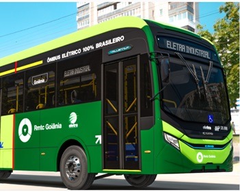 Imagem da notícia "Eletra entrega 10 ônibus elétricos 100% nacionais para Goiânia"