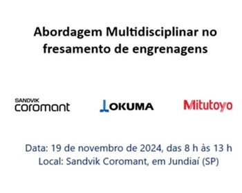 Imagem da notícia "Okuma, Sandvik e Mitutoyo se unem em evento sobre engrenagens"