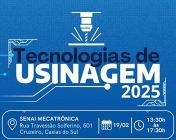 Imagem da notícia "Empresas promovem seminário Tecnologias de Usinagem 2025"