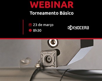 Imagem da notícia "Kyocera promove webinar sobre torneamento básico"